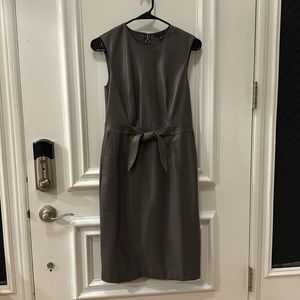 Grey vegan leather dress